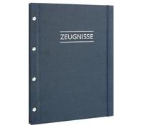 Vienrose A4 Protège-Documents Tissu Porte-Vues Argent 24 Vues, Bleu | Fermeture Élastique, Poches Claires, Marquage Argent Élégant, Couverture Rigide, Organisateur de Documents, Léger et Portable