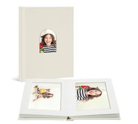 Vienrose Album Photo 10x15- Livre Mémoire Luxe en Toile de Lin avec Pochette Arqué, 30 Photos, Idéal Mariage, Livre Bébé ou Carnet de Voyage (Beige)