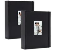 Vienrose Album Photo 3 Pouces pour Fujifilm Instax Mini 12 11 9 8 7s 90, Personnalisable Album Photo Polaroid contenir 208 photos (26 pages), Idéal pour Mariage Bébé Couple École Noir (2 Paquet)