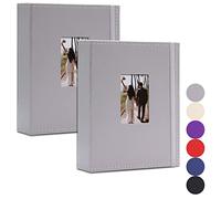 Vienrose Album Photo 3 Pouces pour Fujifilm Instax Mini 12 11 9 8 7s 90, Personnalisable Album Photo Polaroid contenir 208 photos (26 pages), Idéal pour Mariage Bébé Couple École Gris (2 Paquet)