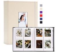 Vienrose Album Photo 3 Pouces pour Fujifilm Instax Mini 12 11 9 8 7s 90, Personnalisable Album Photo Polaroid contenir 208 photos (26 pages), Idéal pour Mariage Bébé Couple École Beige (1 Paquet)