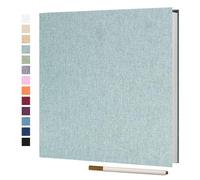 Vienrose Album Photo Adhésif Scrapbooking 40 Pages en Lin Relié 28x27 cm avec Un Stylo Métallique pour Mariage Bébé Famille Voyage Turquoise