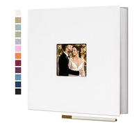 Vienrose Album Photo Autocollant 60 Pages Albums Photo DIY 10X15 Albums Photo Souvenirs Couverture en Lin Cadeaux de Mariage Noël Valentin Cadeau d'anniversaire Anniversaire Enfants