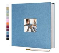 Vienrose Album Photo Autocollant 60 Pages Albums Photo DIY 10X15 Albums Photo Souvenirs Couverture en Lin Cadeaux de Mariage Noël Valentin Cadeau d'anniversaire Anniversaire Enfants