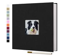 Vienrose Album Photo Autocollant 60 Pages Albums Photo DIY 10X15 Albums Photo Souvenirs Couverture en Lin Cadeaux de Mariage Noël Valentin Cadeau d'anniversaire Anniversaire Enfants