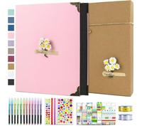 Vienrose Album Photo Scrapbooking 21x27 cm 60 Page Livre Fait à La Main DIY Albums Convient aux Amoureux Amis Enfants Cadeaux Mariage d'anniversaire