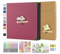 Vienrose Album Photo Scrapbooking 30x30 cm 60 Page Livre Fait à La Main DIY Albums Convient aux Amoureux Amis Enfants Cadeaux Mariage d'anniversaire