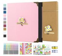 Vienrose Album Photo Scrapbooking 30x30 cm 60 Page Livre Fait à La Main DIY Albums Convient aux Amoureux Amis Enfants Cadeaux Mariage d'anniversaire