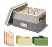 Vienrose Boîte de Rangement pour Cartes de Vœux en Lin, Beige