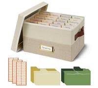 Vienrose Boîte de Rangement pour Cartes de Vœux en Lin, Beige