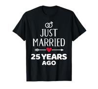 Vient de se marier il y a 25 ans 25e anniversaire de mariage T-Shirt
