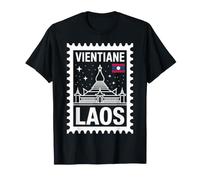 Vientiane Timbre-Poste Laos Souvenir de Voyage T-Shirt