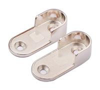 Vientiane Vêtements D'extrémité de Tige en Métal,2pcs Fixations pour Rail de Suspension,Porte-Support pour Porte-Canne à Vêtements(Diamètre 16mm)