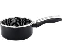 VIER - Casserole friteuse à induction en aluminium antiadhésif Ø 16 cm, cap. 1,61 l (56,6 oz), base induction adaptée à toutes sortes de cuisines, manche ergonomique isolant, bec verseur.