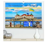 Vier Kaiserbäder - zwei Nationen - Impressionen von der Ostseeinsel Usedom (hochwertiger Premium Wandkalender 2026 DIN A2 quer), Kunstdruck in ... Kaiserbäder - Erholung und Impressionen pur