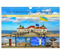 Vier Kaiserbäder - zwei Nationen - Impressionen von der Ostseeinsel Usedom (Wandkalender 2026 DIN A4 quer), CALVENDO Monatskalender: Die Perlenkette ... Kaiserbäder - Erholung und Impressionen pur