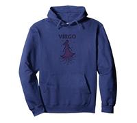 Vierge Celestial Maiden Zodiac Astrologie Star Goddess Sweat à Capuche, Unisexe pour Adultes, Bleu Marine, M