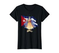 Vierge de la Caridad Del Cobre Drapeau Patrona de Cuba & Cub T-Shirt Graphique avec Valeur