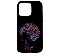Vierge Floral Afro Noir Mélanine Signe Zodiaque Astrologie Coque pour iPhone 15 Pro Max