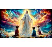 Vierge Marie 1000 pièces Puzzle pour Adultes Papier recyclé Extremement Difficile Stimulant pour décoration Murale et Cadeaux 70x50cm/1000pcs