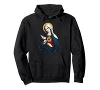 Vierge Marie avec Son Cœur Immaculé Saint Catholique Sweat à Capuche