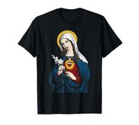 Vierge Marie avec son Cœur Immaculé Saint Catholique T-Shirt