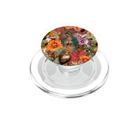 Vierge Marie Catholique Floral Mexicain Folk Mosaic Collage PopSockets PopGrip pour MagSafe