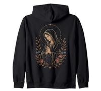 Vierge Marie Catholique Foi Prière Madonna Floral Saint Sweat à Capuche
