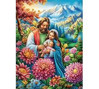 Vierge Marie et l'enfant 1000 Pieces Casse-tête pour Ado en Carton Épais Rigide Contes de fées Animaux et Plantes Facile Débutant Jeu De Société Soirée Entre Amis Cadeau Anniversaire Premium 1000 PC