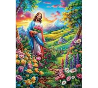 Vierge Marie et l'enfant 300 Pieces Casse-tête Débutant en Carton Épais Contes de fées Animaux et Plantes Facile Apprentissage Loisir Créatif Activité Manuelle Décoration Murale Cadeau Saint Valenti