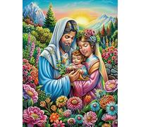 Vierge Marie et l'enfant 300 Pièces Puzzle pour Ado en Carton Anti-Déchirure Contes de fées Animaux Sauvages fantastiques Facile Débutant Jeu De Société Soirée Entre Amis Cadeau Anniversaire Petit P