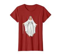 Vierge Marie, Médiatrice De Toutes Les Grâces T-Shirt, Femme, Canneberge, L