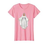 Vierge Marie, Médiatrice De Toutes Les Grâces T-Shirt, Femme, Rose, 3XL