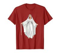 Vierge Marie, Médiatrice De Toutes Les Grâces T-Shirt, Homme, Canneberge, 3XL