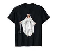 Vierge Marie, Médiatrice De Toutes Les Grâces T-Shirt, Homme, Noir, 4XL