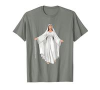 Vierge Marie, Médiatrice De Toutes Les Grâces T-Shirt, Homme, Vert Kaki chiné, XL