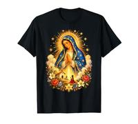 Vierge Marie prière église Roses Art de dévotion catholique T-Shirt Graphique avec Valeur
