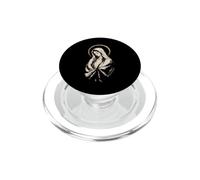 Vierge Marie Prière Portrait Monochrome Icône Chrétienne Art PopSockets PopGrip pour MagSafe