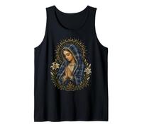 Vierge Marie prière Sacré Catholique Lys Icône Débardeur