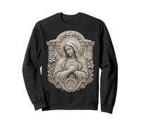 Vierge Marie Prière Sacrée Catholique Relief Icône Art Sweatshirt