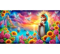 Vierge Marie Puzzle de 1000 pièces pour Enfants de 12 Ans Jeux éducatifs Classiques 38x52cm/1000pcs