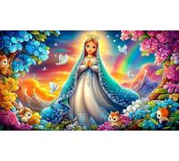 Vierge Marie Puzzle de 1000 pièces pour la Famille Cadeaux d'anniversaire pour Grands Enfants Carton 100% recyclé 38x52cm/1000pcs