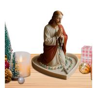 Vierge Marie Rosaire Holder - Retro Catholic Rosary Holder Display Stand for Prayer Beads - pour prier de la foi dévoué Booktop Bibliothèque de nuit