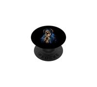 Vierge Marie Voile Bleu Dévotion Catholique Sacré Portrait PopSockets PopGrip Adhésif