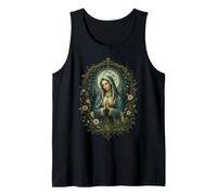 Vierge Marie Woodland Lune prière catholique Nature Icône Art Débardeur