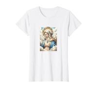 Vierge Marry Madonna T-Shirt Graphique avec Valeur, Femme, Blanc, S
