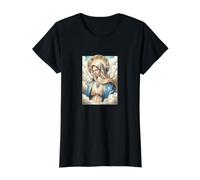 Vierge Marry Madonna T-Shirt Graphique avec Valeur, Femme, Noir, S