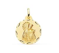 Vierge Médaille des Réprouvés en or 9 carats, 20 mm, gravée. Gravure incluse dans le prix - Personnalisable - GRAVURE INCLUSE DANS LE PRIX