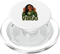 Vierge Reine Vierge Signe du Zodiaque loc'd Fille Afro PopSockets PopGrip pour MagSafe
