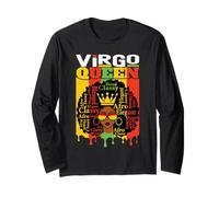 Vierge Reine Zodiaque Afro Cheveux Style Béni Chic Élégant Manche Longue